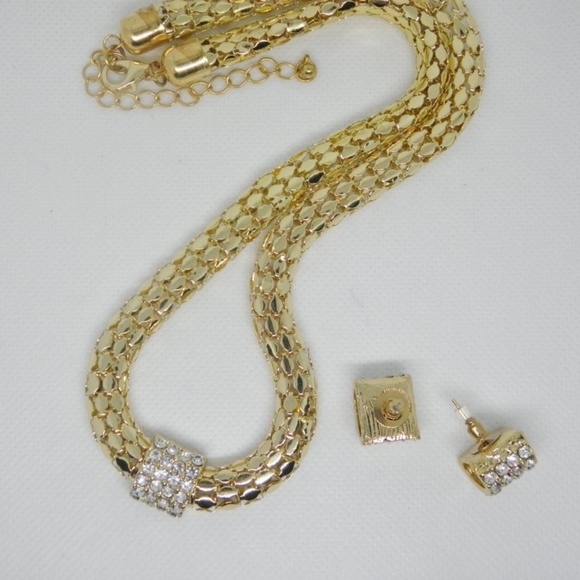 Bold Crystal studded Slide Pendant/Necklace - Picture 5 of 7